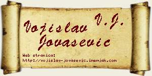 Vojislav Jovašević vizit kartica